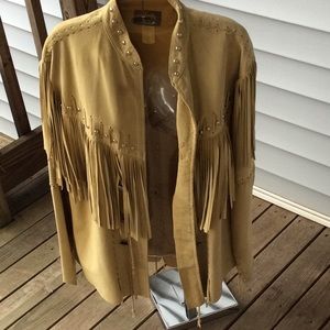 Leather sportswear jacket